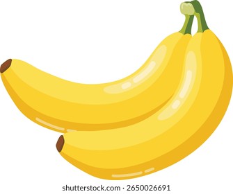 Un conjunto de Ilustración vectorial vibrante y detallado con plátanos tropicales. Perfecto para su uso en envases de alimentos, menús, carteles y diseños digitales. Obra de arte de Vector totalmente editable y escalable.