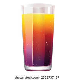 Um vetor vibrante e detalhado de um copo refrescante de suco, ideal para menus, logotipos de café ou projetos promocionais. Totalmente editável para uso versátil em projetos