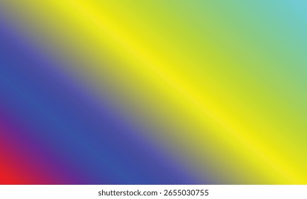 Vibrant Diagonal Gradient Transition of Colors From Red to Cyan with Yellow Hue