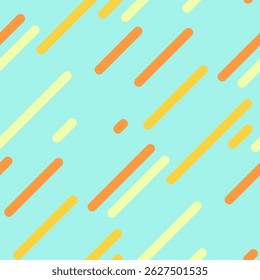 Vibrant diagonal lines in yellow, orange, and pale yellow on a light blue background create a dynamic, playful pattern.