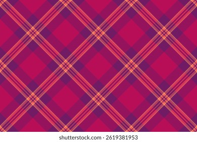 Vibrant diagonal plaid pattern in rich magenta, purple, and coral tones.  Perfect for fashion, textile design, or website backgrounds.