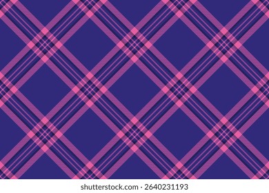 Vibrant diagonal plaid pattern in shades of deep purple and pink.  Perfect for textile designs, website backgrounds, or fashionrelated projects.