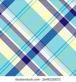 Levendig diagonaal plaid patroon in teal, geel en marine.  Perfect voor textielontwerp, website-achtergronden of modeprojecten.