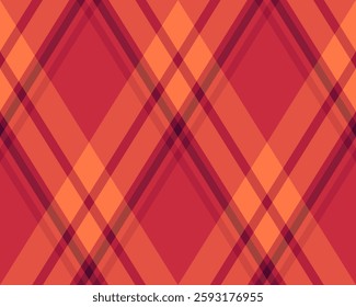 Vibrant diagonal plaid pattern in warm autumnal hues.  Perfect for fallthemed designs, textiles, or website backgrounds.