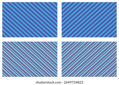 Listras diagonais vibrantes em azul frio e roxo criam um padrão dinâmico.