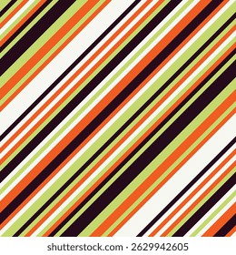 Vibrant diagonal stripes in Halloween colors create a dynamic, playful pattern.  Perfect for festive backgrounds, textiles, or website designs.