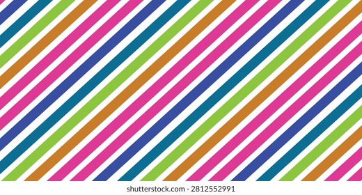 Vibrant diagonal stripes pattern featuring multiple colors suitable for creative projects and backgrounds.