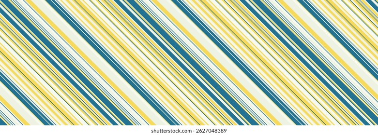 Vibrant diagonal stripes in sunny yellow, teal, and offwhite create a cheerful, modern pattern.