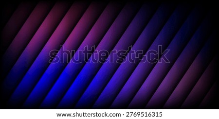 Vibrant diagonal stripes transition from pink to blue on a black background with a white space.