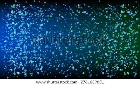 A vibrant digital abstract background with blue and green bokeh lights creating dynamic and energetic atmosphere