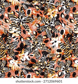 Diseño abstracto digital vibrante con Formas fluidas, mezclas de colores ricos y texturas modernas, ideal para la impresión de telas de alta calidad, textiles de moda y aplicaciones de patrones contemporáneos.