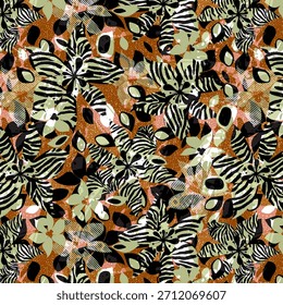 Diseño abstracto digital vibrante con Formas fluidas, mezclas de colores ricos y texturas modernas, ideal para la impresión de telas de alta calidad, textiles de moda y aplicaciones de patrones contemporáneos.