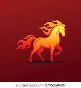 Vibrant digital artwork of a galloping horse with flowing mane and tail