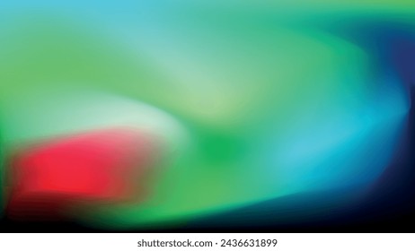 Vibrant Digital Background with Blurry Abstract Composition in Green, Blue, and Red Hues