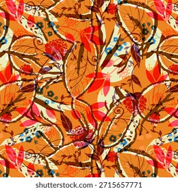 Diseño abstracto vibrante de la flor digital con los pétalos que fluyen, colores modernos, composición inconsútil, ideal para la impresión de la tela, textiles de la moda, Fondos de pantalla, decoración casera, proyectos comerciales creativos, marca