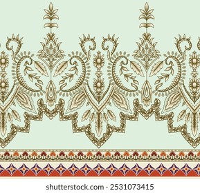 Vibrant Digital Motif Design for Fashion, Textile Covers, and Gift Wrapping.