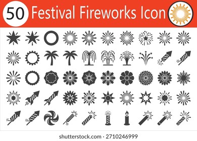 Una vibrante exhibición de coloridos fuegos artificiales que explotan en el cielo nocturno, capturados como un solo elemento gráfico aislado en un fondo blanco limpio.