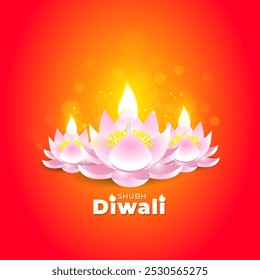 Fundo vibrante e divino de Happy Diwali. Índia festival de luzes. Cartão comemorativo, cartaz, banner, postagem em mídia social, design de cartão postal.