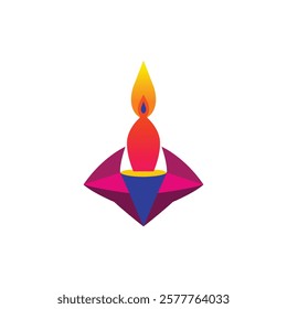 Vibrant Diya Symbol of Light and Unity