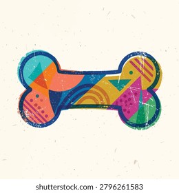 Vibrant dog bone shaped toy object