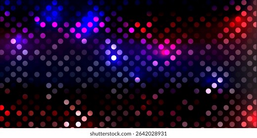 Vibrant Dots Illuminate Night Sky with Neon Light Patterns
