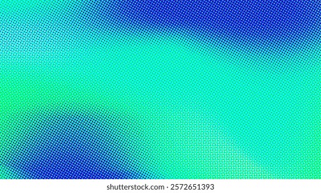 A vibrant dotted gradient transitioning between shades of cyan, teal, and deep blue.