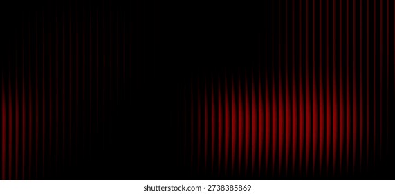 Vibrant dramatic deep red and black gradient evokes mystery and passion. Fiery red nostalgic gradient fades into darkness with futuristic vintage aesthetic and fractal glass effect. Vector background 