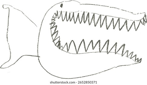 A vibrant children’s drawing of black and white animals using bold lines and playful marker strokes, capturing imaginative prehistoric creatures in a joyful, cartoon-like style.
