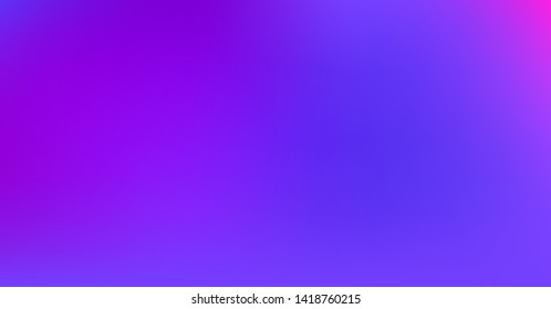 Vibrant Dreamy Purple Blue Gradient Vector Background. Neon Color Overlay, Sunrise, Sunset, Sky, Water Design Element. Luxury Trendy Holograph Defocused Texture. Fluid Color Minimal Digital Gradient