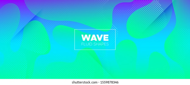 Vibrant Dynamic Background. Fluid Shapes. 3d Minimal Poster. Futuristic Wave Flyer. Abstract Background. Light Fluid Colorful. Green 3d Gradient Poster. Trendy Vibrant Layout. Graphic Background.