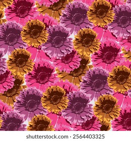 A vibrant and dynamic flower abstract design, featuring bold shapes, flowing lines, and a harmonious blend of colors, evoking creativity and natural beauty.