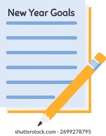 A vibrant and dynamic graphic design celebrating New Year's aspirations, featuring bold colors and celebratory elements for a fresh start.