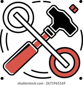 Um design gráfico dinâmico e vibrante com uma variedade de cores e formas, 