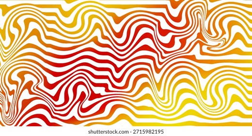 Vibrant and dynamic graphic design featuring flowing, wavy lines in shades of yellow and orange. The lines create a sense of movement and depth, giving the image a textured appearance