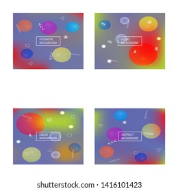 Vibrant dynamic texture template. Vector illustration flat. Interesting splash and spreading spot. Blue original dynamic texture as a psychedelic work of art.