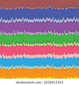 A vibrant and dynamic wave pattern featuring colorful cascading stripes in shades of blue,green,pink,etc.This abstract design brings a fun and energetic feel,perfect for digital art,backgrounds.