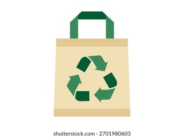Icono vibrante de la bolsa ecológica que representa compras reutilizables y estilo de vida de cero residuos para el cuidado del medio ambiente.