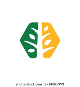 Ilustración vectorial vibrante del logotipo de la naturaleza ecológica para la marca ambiental. Perfecto para empresas sostenibles, productos orgánicos o iniciativas verdes. Limpio y moderno activo de Diseño gráfico.