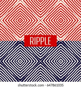 Vibrant Effect Abstract Geometric Seamless Pattern. Rhombic Texture With Dark And Light Version.