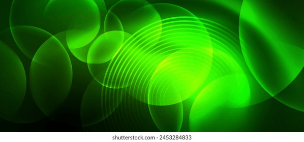 Vibrant electric blue circles with a symmetrical pattern on a black background create a colorful visual effect similar to terrestrial plant graphics, blending art and technology