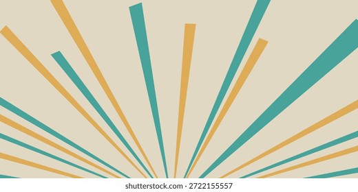 A vibrant and energetic abstract background featuring a pattern of converging lines in teal and orange against a light beige backdrop, creating a sense of movement and depth.