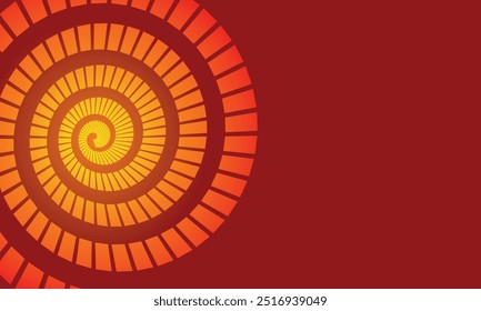 A vibrant and energetic image featuring a swirling spiral of red and orange squares. Perfect for projects related to fire, heat, energy, or dynamic movement.