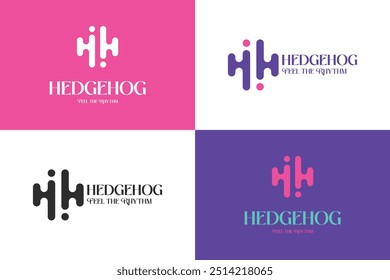 Vibrant and enthusiastic 'HH' logo represents the dynamic energy of a music company. The bold, colorful palette captures the rhythm and excitement of the music industry.