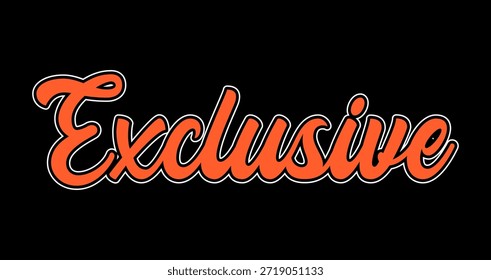 Vibrant Exclusive Text Effect with Bold Cursive Lettering