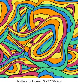 A vibrant explosion of colorful lines. This abstract design is energetic and brings life and movement to any space.