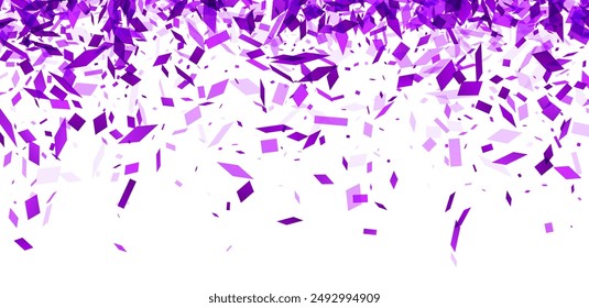 A vibrant explosion of purple geometric shapes, depicting energy and creativity, perfect for conveying themes of innovation, imagination, and celebration.