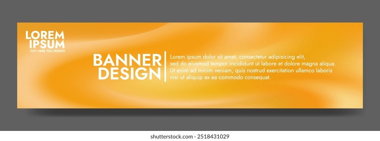 Una Plantilla de Anuncio vibrante y llamativa con un gradiente de color naranja dorado, perfecta para promocionar rebajas de verano, ofertas de viajes o cualquier producto o servicio.