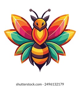 A vibrant and eye catching bee logo design vector download