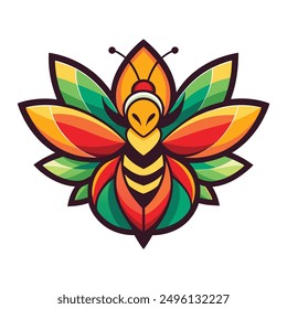 A vibrant and eye catching bee logo design vector download