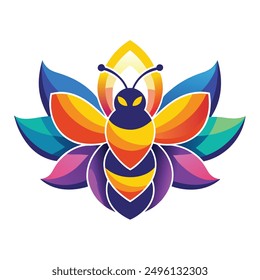 Ein lebendiger und auffälliger Bienen Logo Design Vektor Download